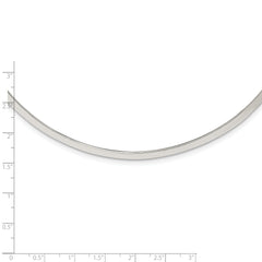 Sterling Silver 925 Women's Polished Solid Neck Collar 4mm Elegant Design
