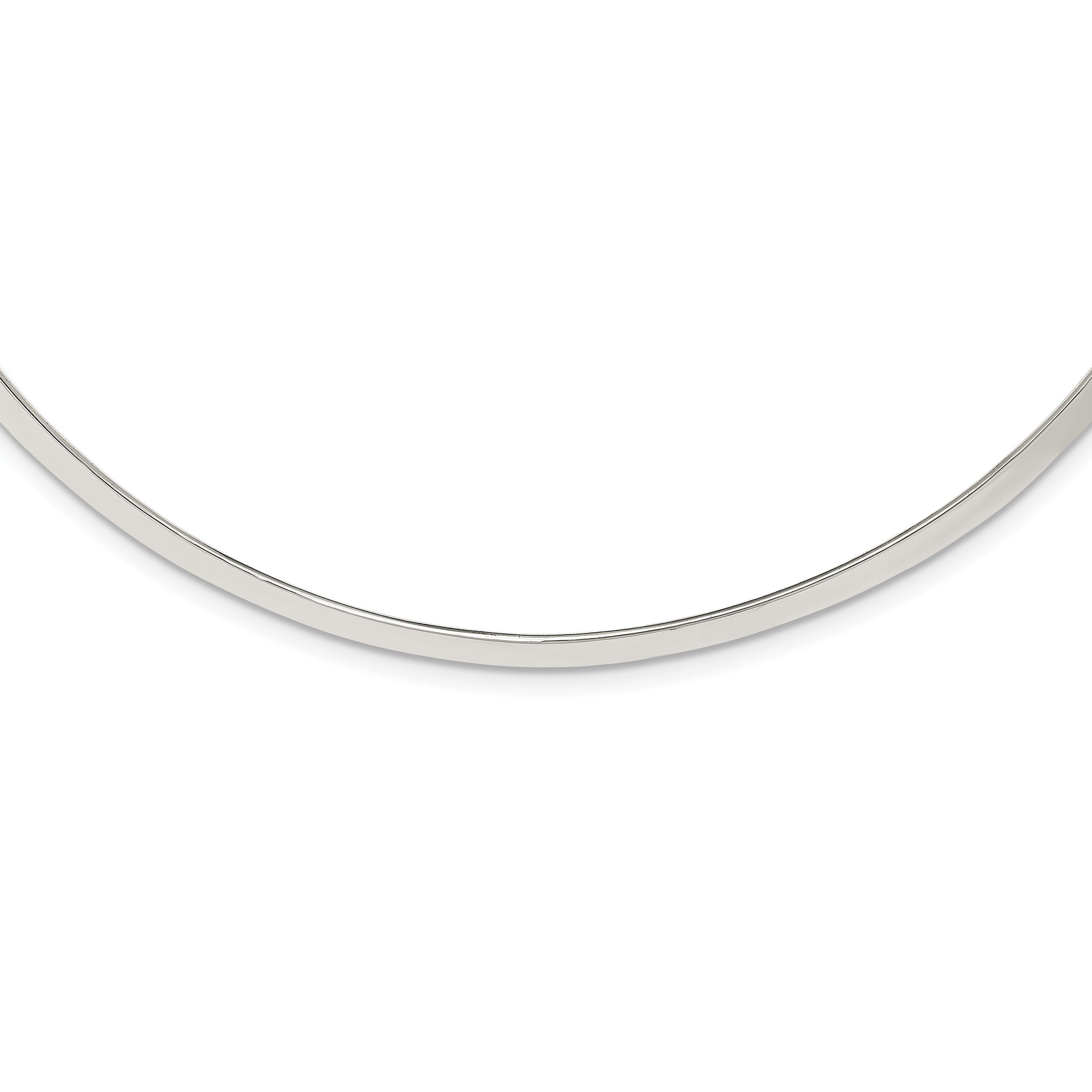 Sterling Silver Polished 4mm Neck Collar