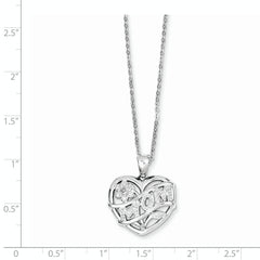 Sophia Jewelers Sterling Silver 925 MOM Necklace with Cubic Zirconia Charm