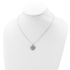 Sophia Jewelers Sterling Silver 925 MOM Necklace with Cubic Zirconia Charm