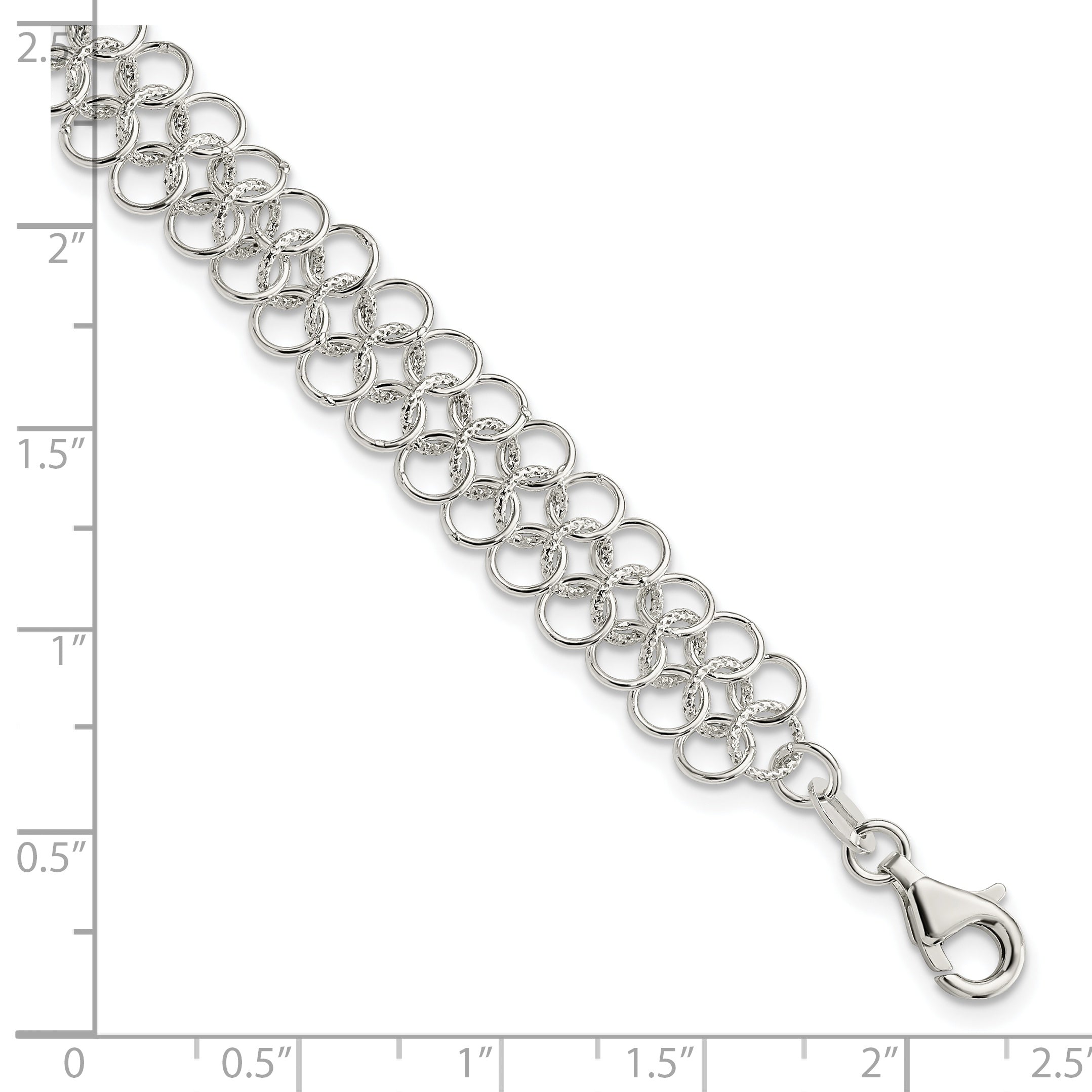 Sterling Silver Fancy Link Bracelet