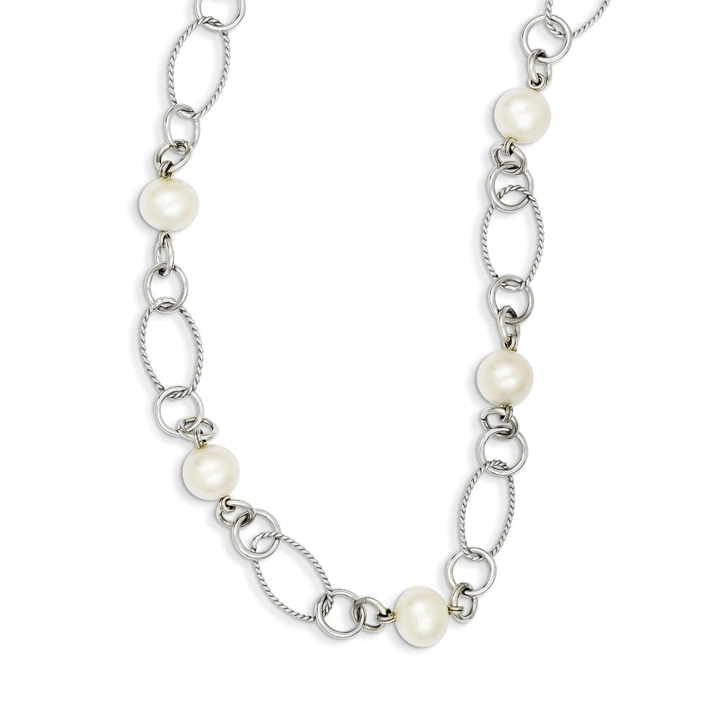 Sterling Silver Freshwater Cultured Pearl Necklace