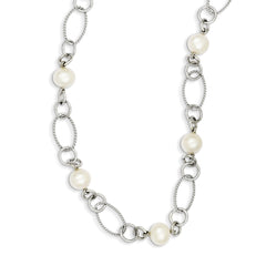 Sterling Silver Freshwater Cultured Pearl Necklace