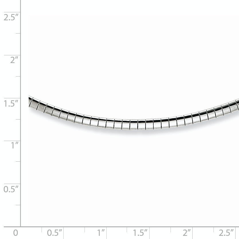 Sophia Jewelers Rhodium-Plated Sterling Silver Women's Omega Necklace