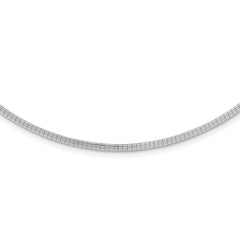 Sterling Silver Rhodium Plated 2mm w/2 in Ext Cubetto Chain