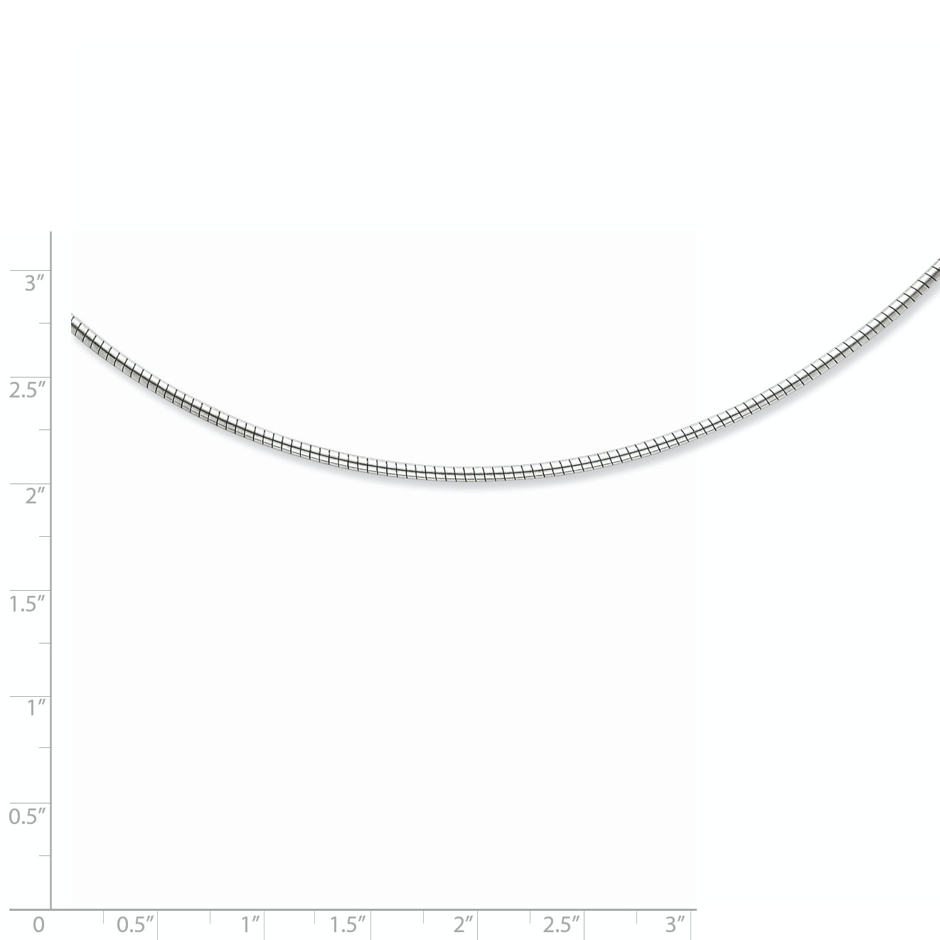 Sophia Jewelers Sterling Silver Rhodium-Plated Women's Omega Necklace Polished Finish - 16