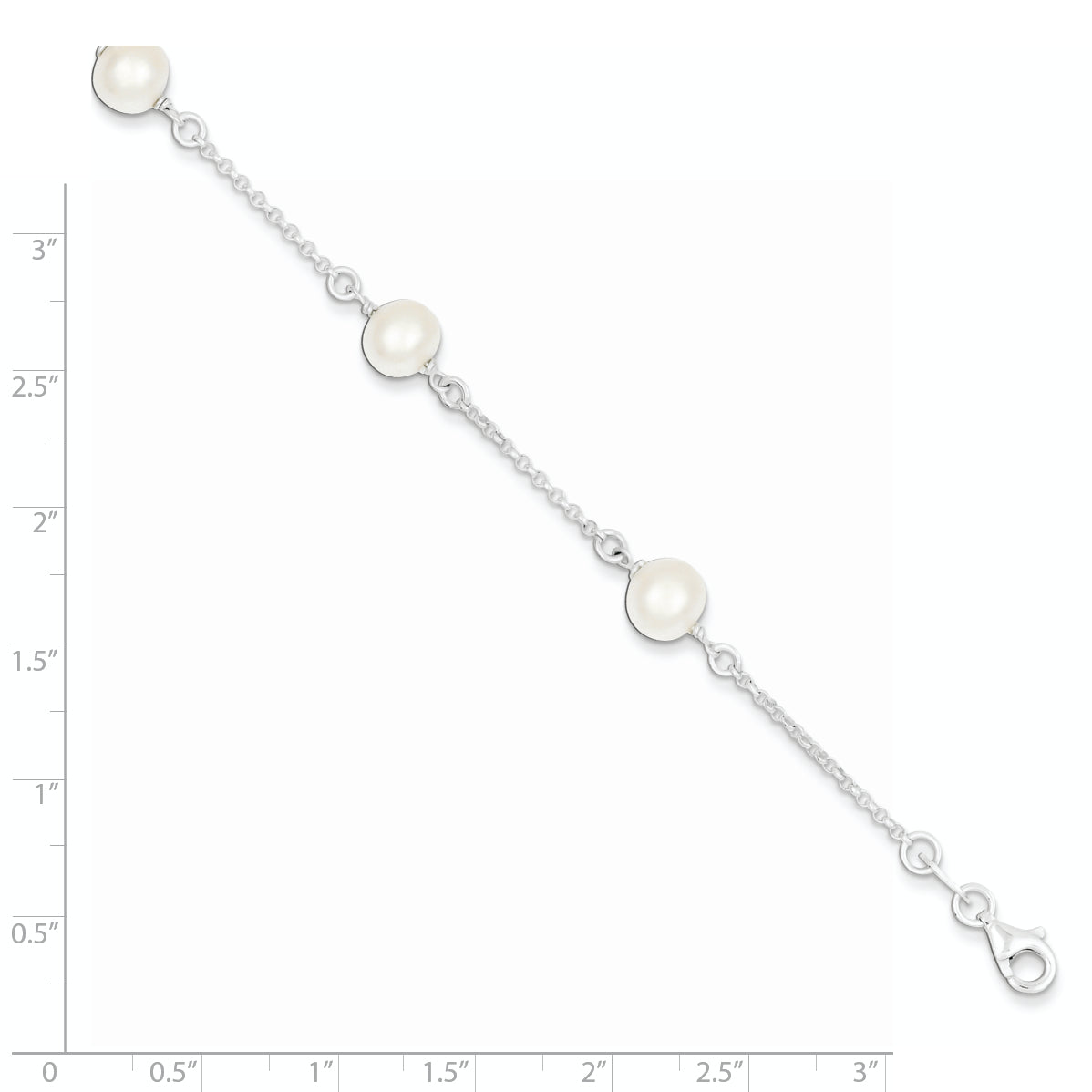 Sterling Silver FW Cultured Pearl Bracelet