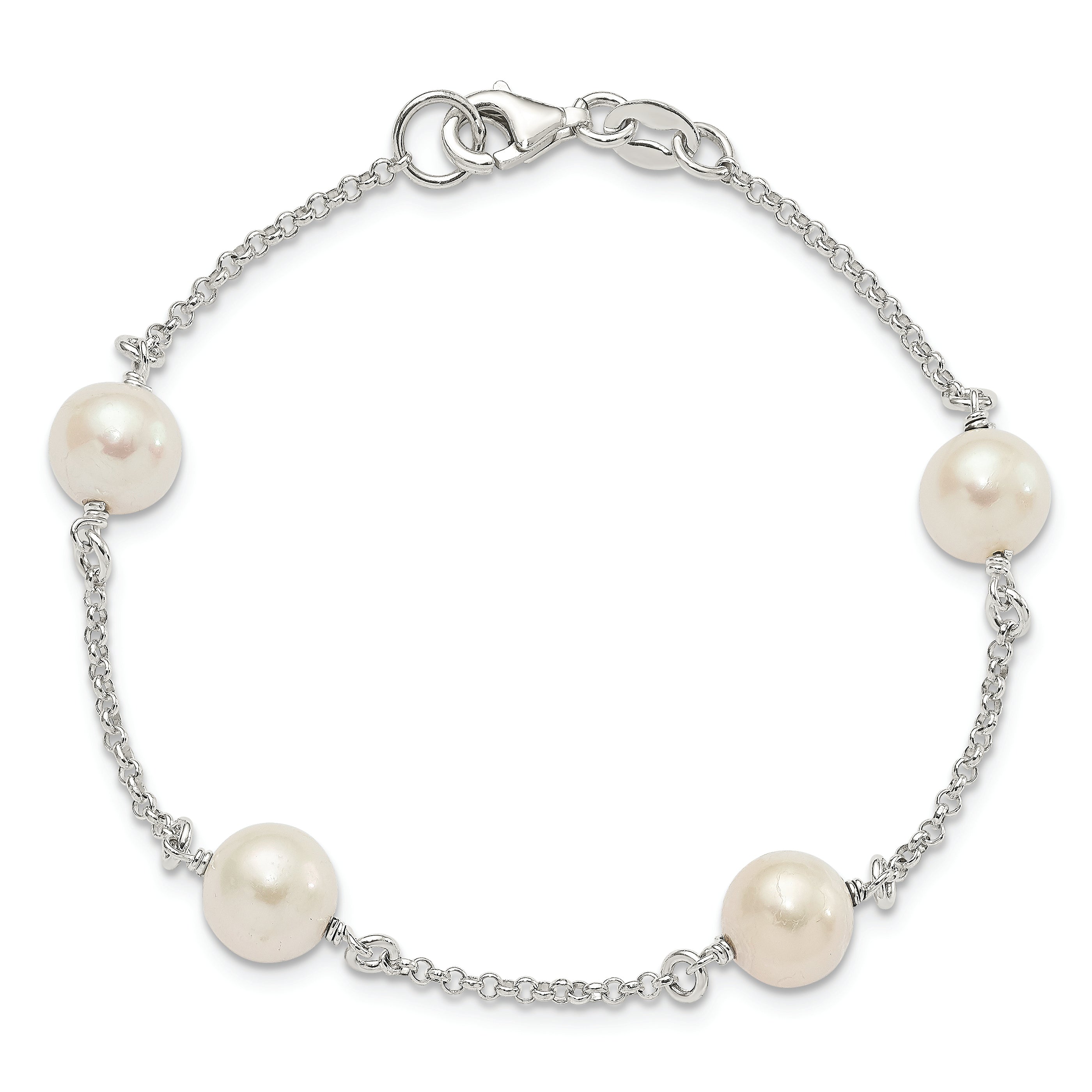 Sterling Silver FW Cultured Pearl Bracelet