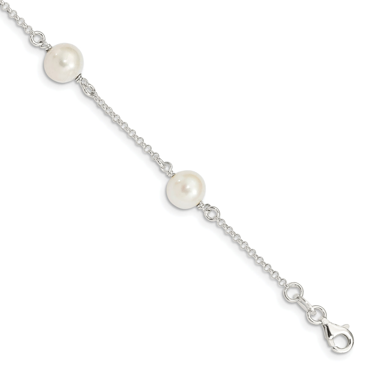 Sterling Silver FW Cultured Pearl Bracelet