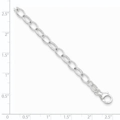 Sterling Silver Polished Fancy Link Bracelet