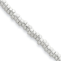 Sterling Silver Polished Satin & Textured Toggle Bracelet