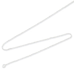 Sophia Jewelers Elegant 925 Sterling Silver Beaded Necklace with Polished Finish - 16