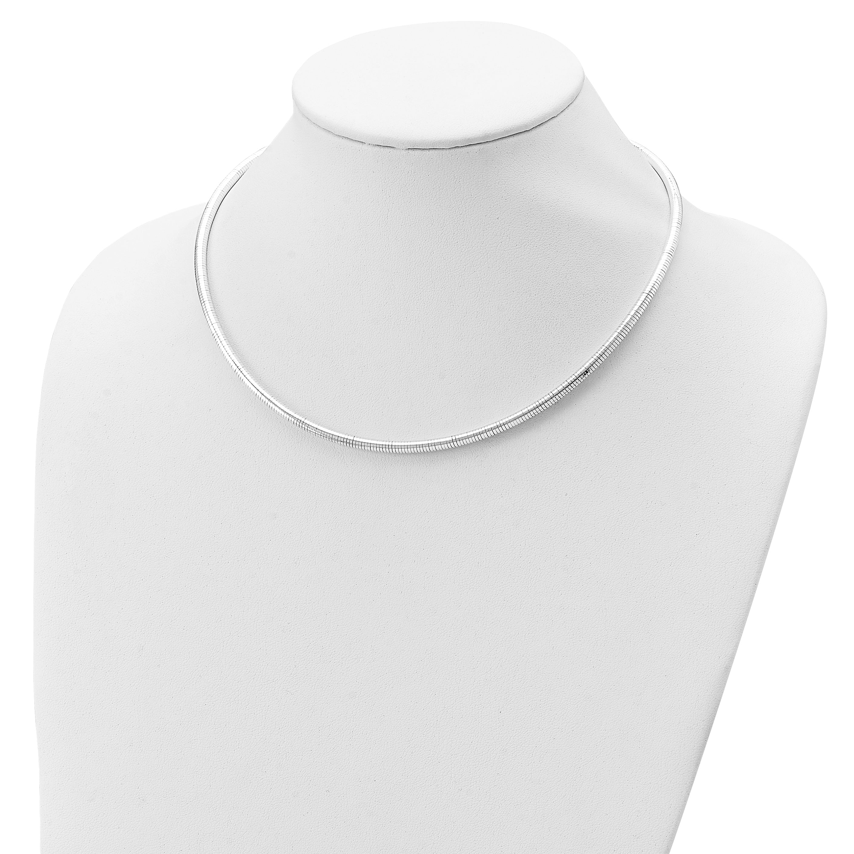 Sterling Silver 925 Polished Neckwire Necklace Elegant Women's Jewelry