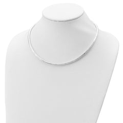 Sterling Silver 925 Polished Neckwire Necklace Elegant Women's Jewelry