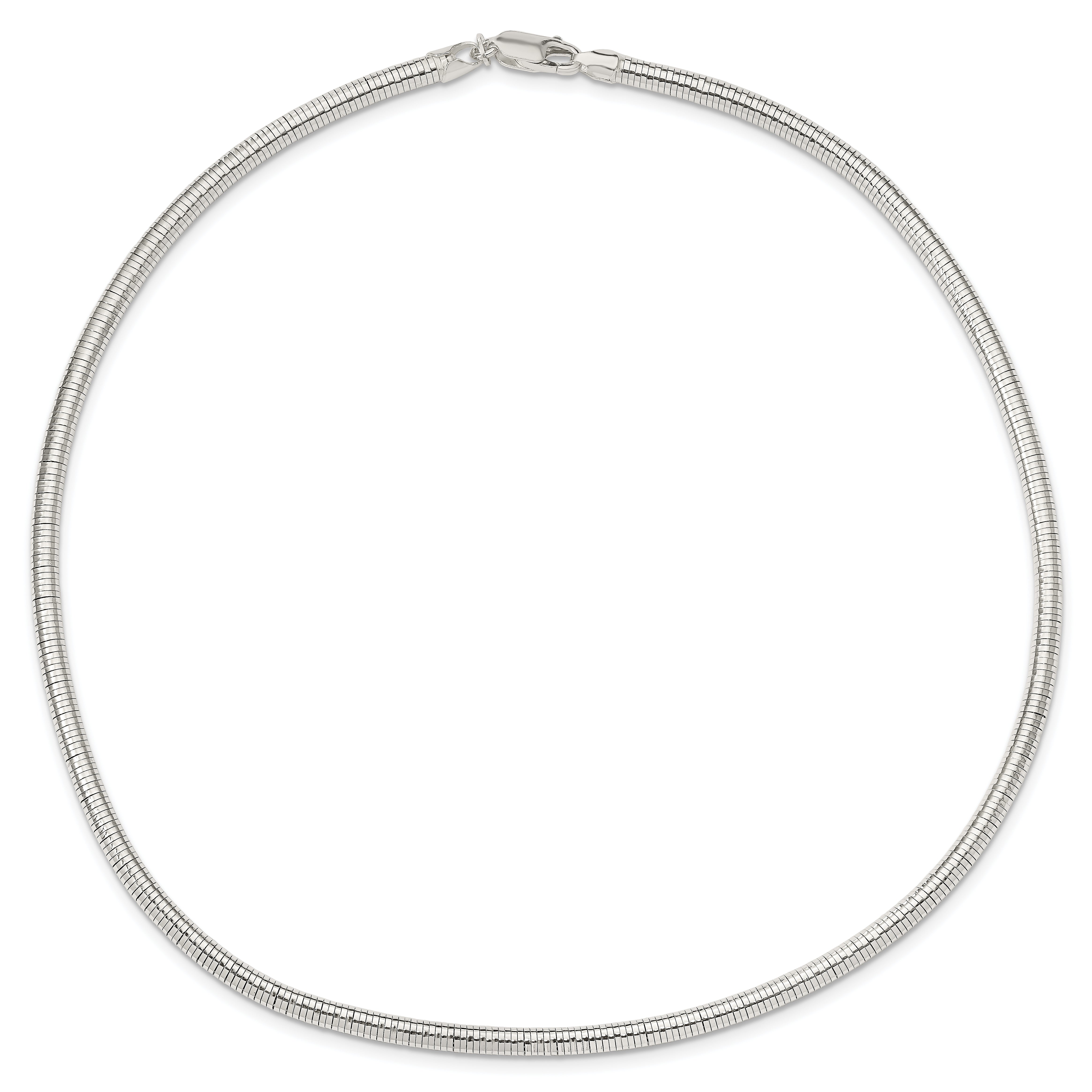 Sterling Silver 925 Polished Neckwire Necklace Elegant Women's Jewelry