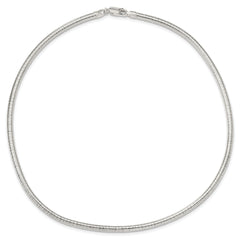 Sterling Silver 925 Polished Neckwire Necklace Elegant Women's Jewelry