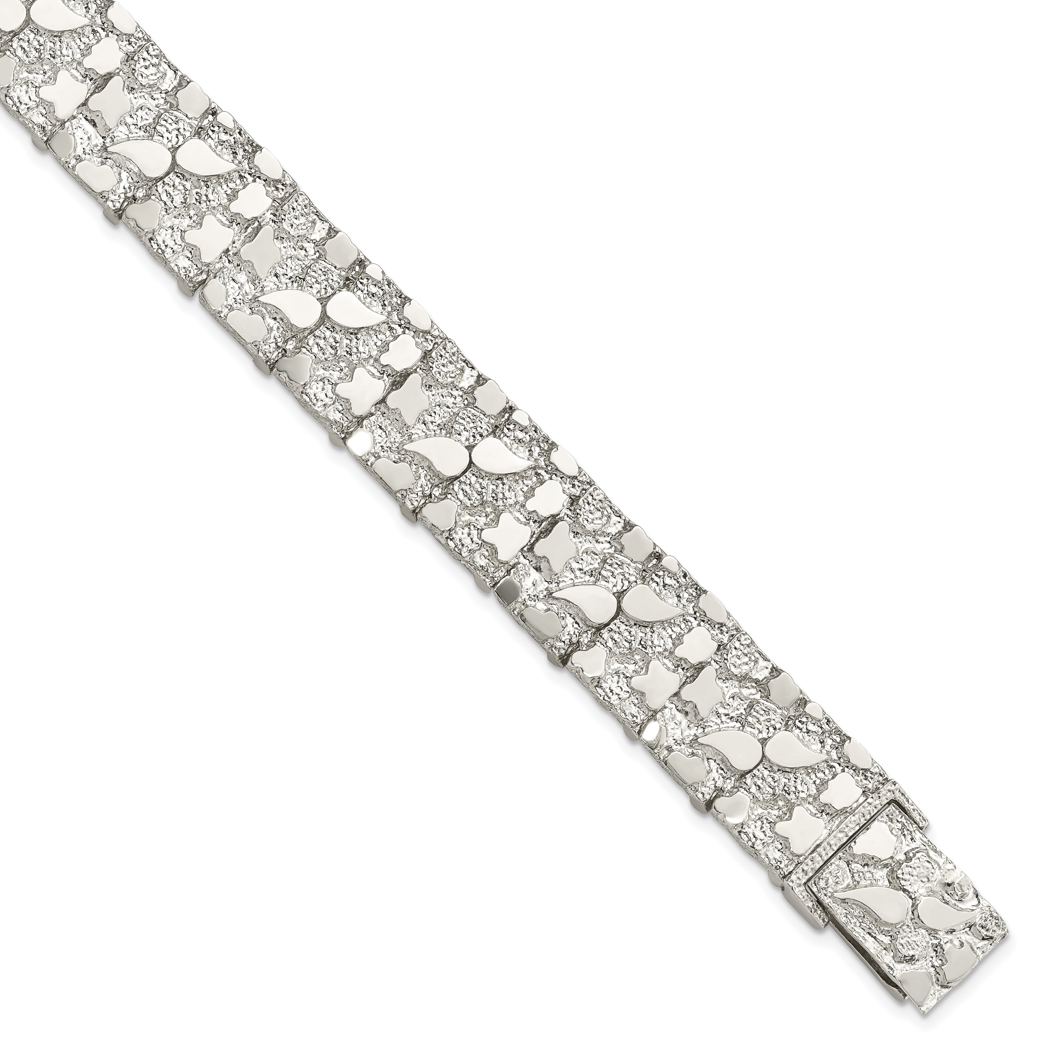 Sterling Silver 15mm Nugget Bracelet