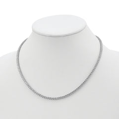 Sophia Jewelers Sterling Silver CZ Riviera Necklace, Unisex Elegant Design
