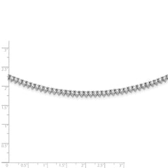 Sophia Jewelers Sterling Silver CZ Riviera Necklace, Unisex Elegant Design