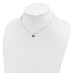 Sophia Jewelers Sterling Silver Children's Butterfly Necklace with Enamel Accents