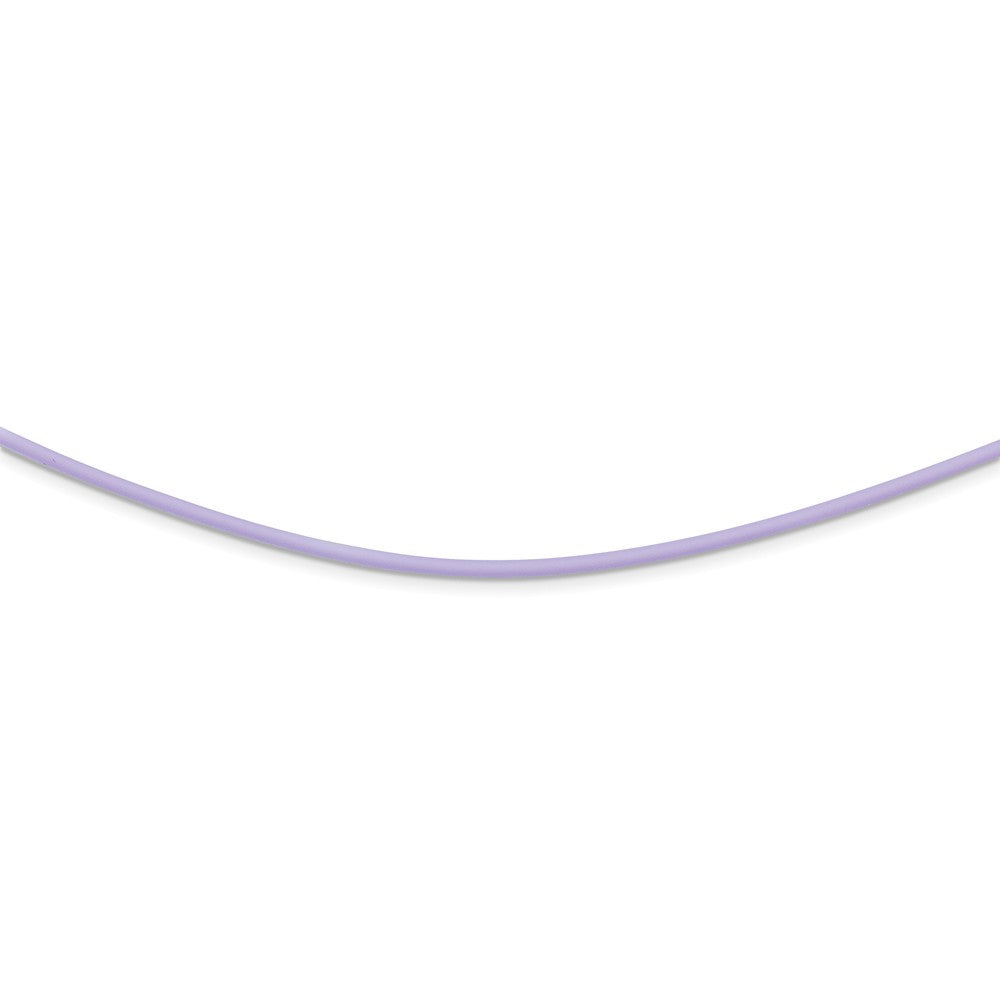 Sterling Silver 18inch 2mm Lavender Rubber Cord Necklace