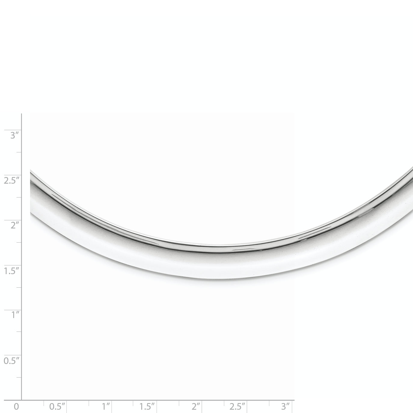 Sterling Silver 925 Polished Neck Collar for Elegant Style