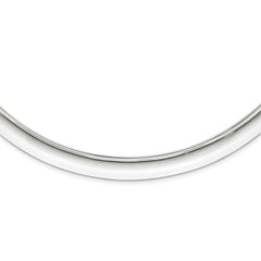 Sterling Silver Rhodium-plated Polished Slip-on Neck Collar