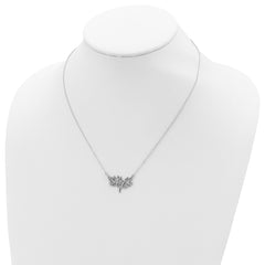 Sophia Jewelers Sterling Silver Tree Pendant Necklace with 2in Extender