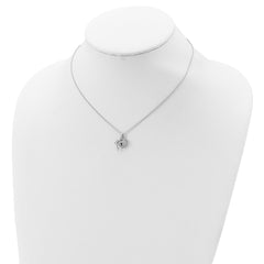 Sophia Jewelers Sterling Silver Key & CZ Lock Necklace with Extension