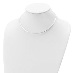 Sterling Silver Omega Necklace with Polished Finish Elegant and Durable Women's Jewelry