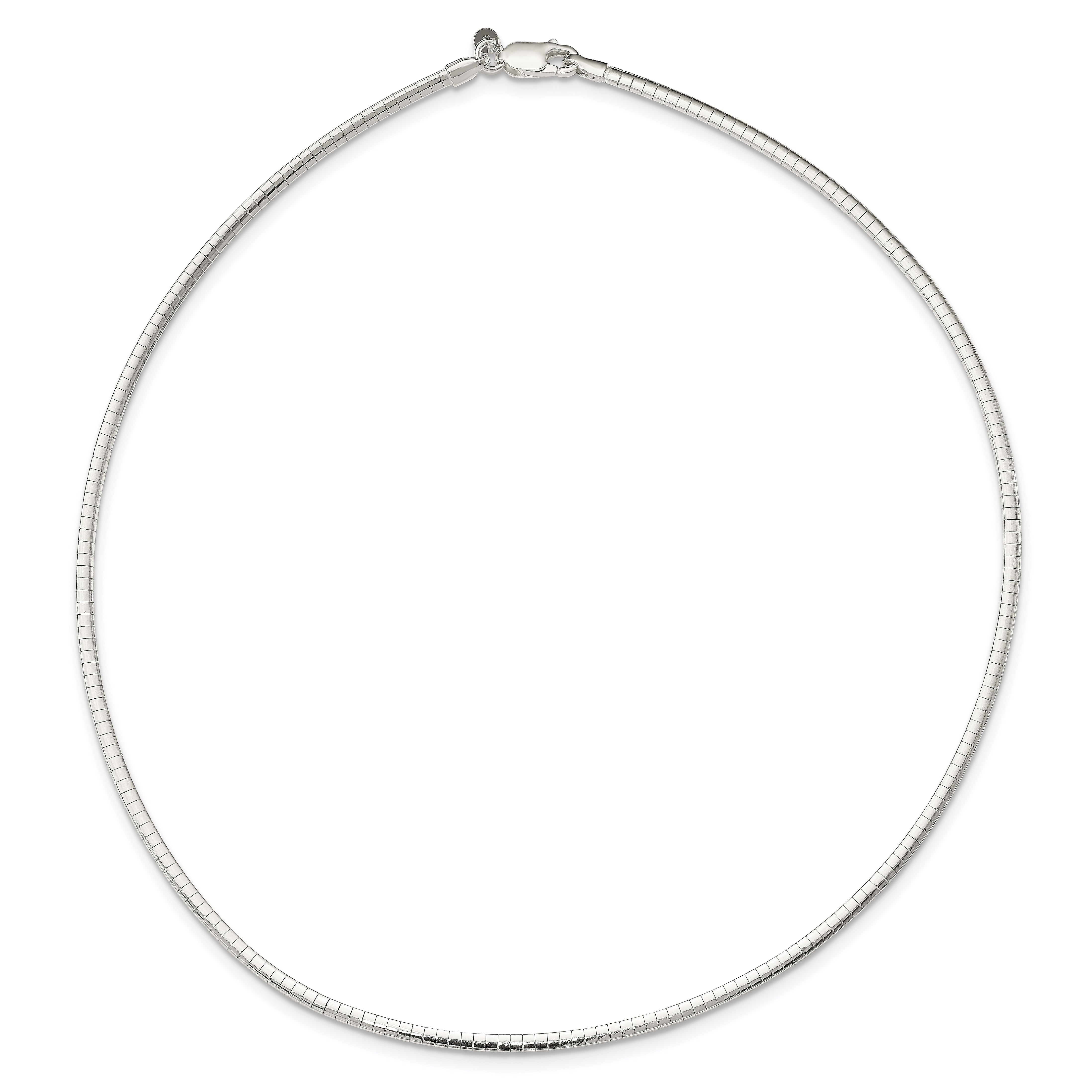 Sterling Silver Omega Necklace with Polished Finish Elegant and Durable Women's Jewelry