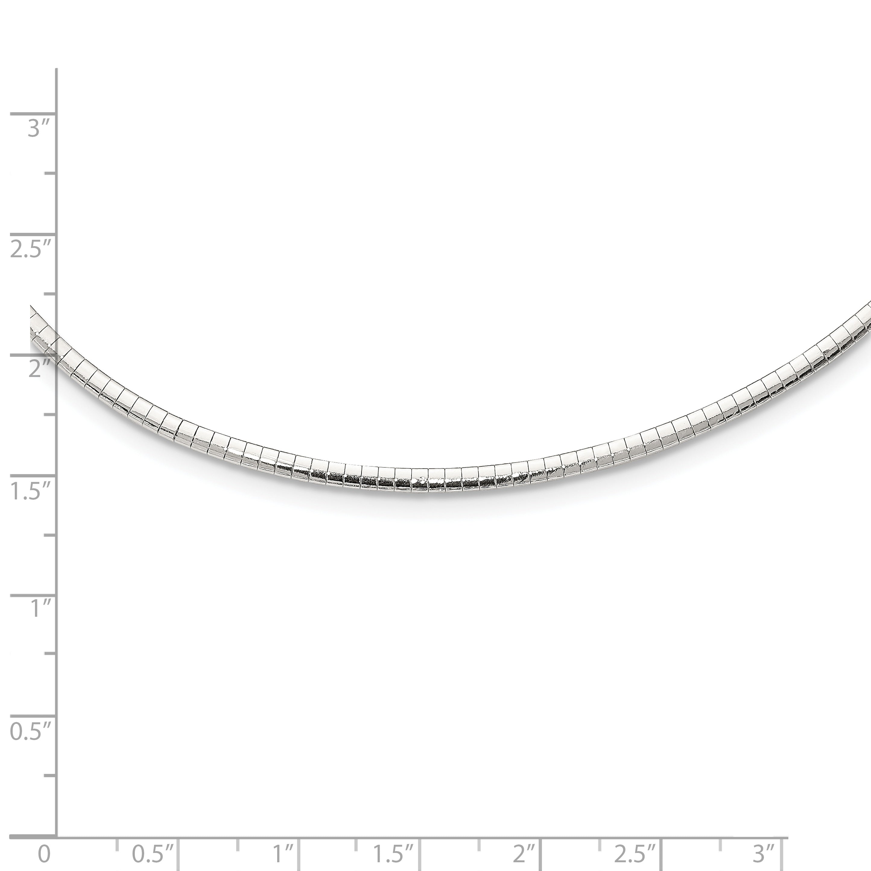 Sterling Silver Omega Necklace with Polished Finish Elegant and Durable Women's Jewelry