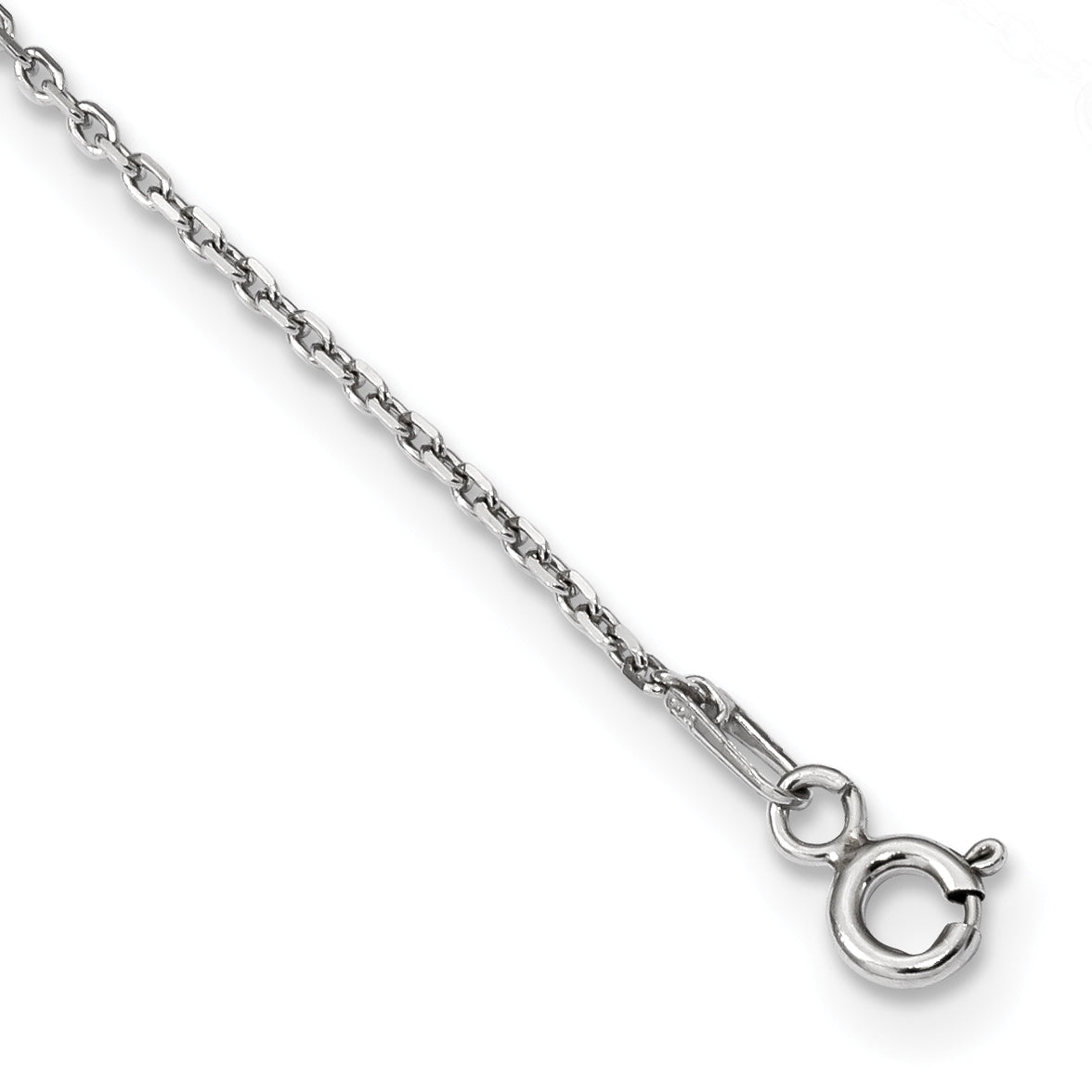 Sophia Jewelers Sterling Silver 9-Station CZ Necklace Rhodium Elegance