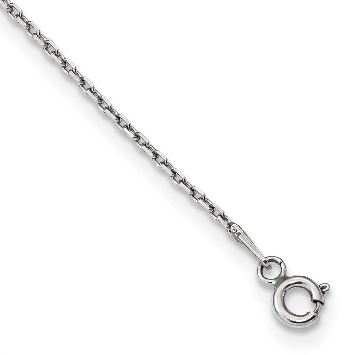 Sophia Jewelers Sterling Silver CZ Necklace with Rhodium Polished Finish