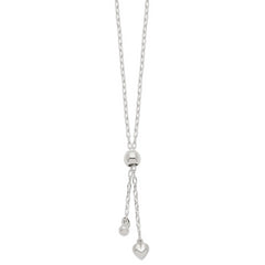 Sterling Silver 925 Heart Necklace with Adjustable 36 Cable Chain