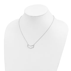 Sophia Jewelers Sterling Silver Rhodium-Plated Fancy Necklace with Clear CZ