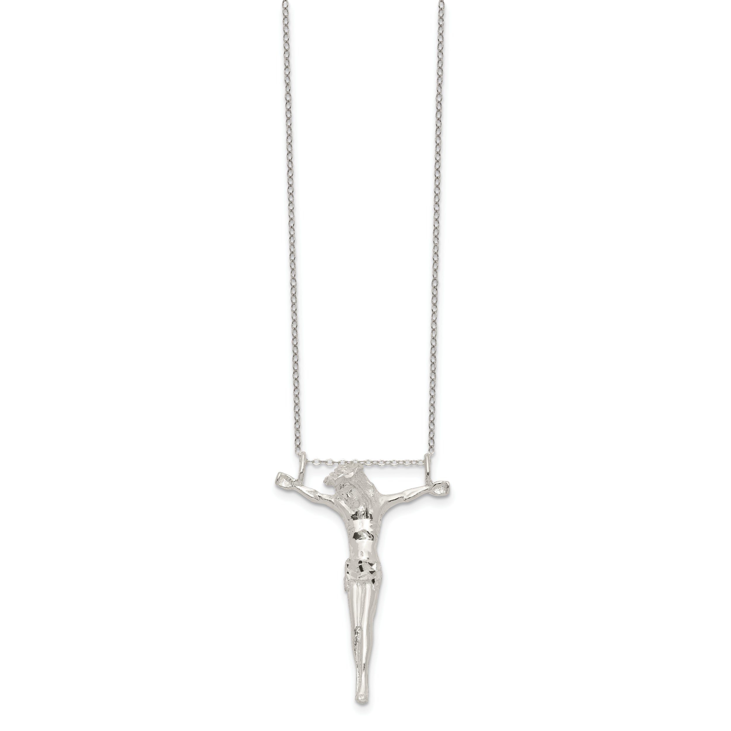 Sterling Silver Polished Corpus Necklace