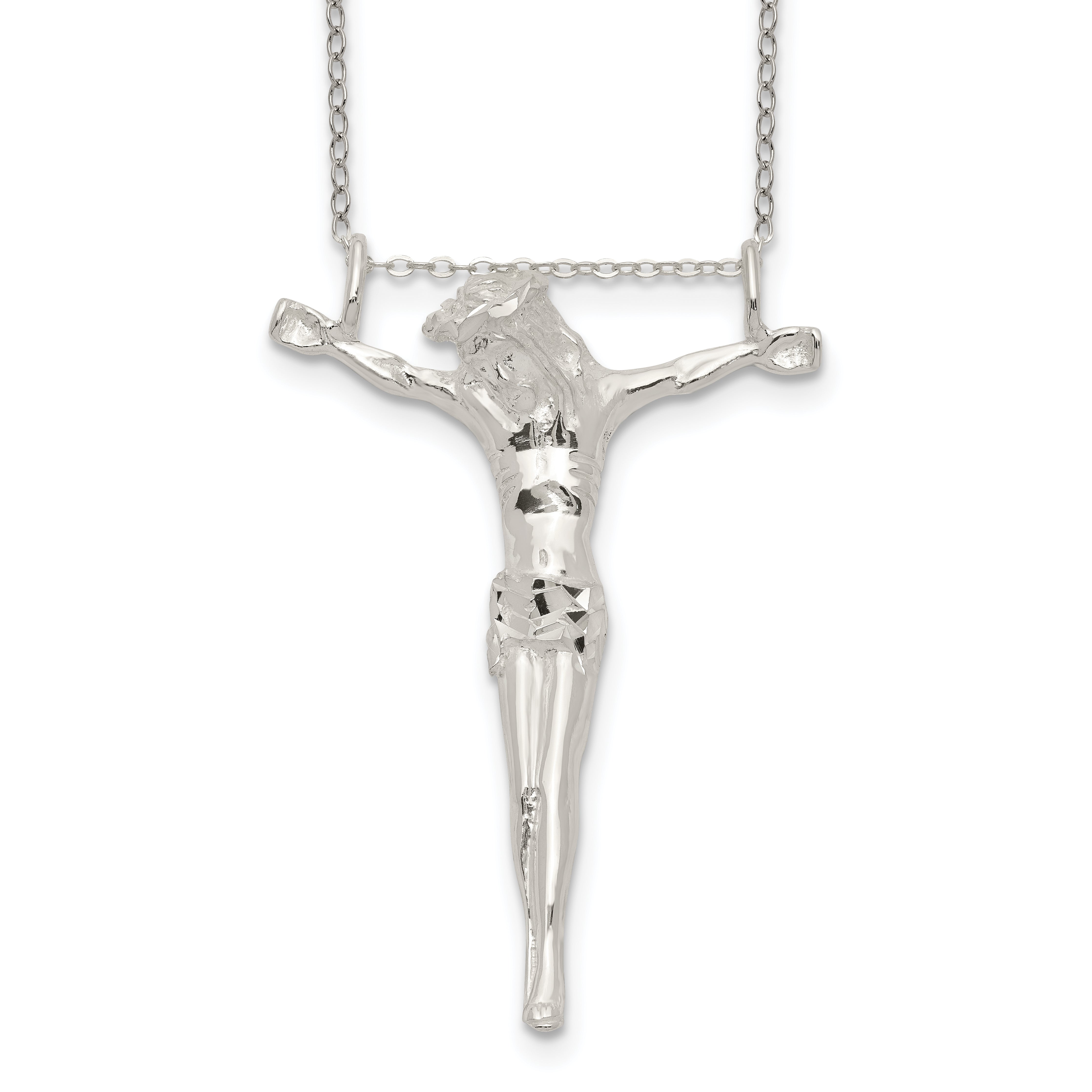 Sterling Silver Polished Corpus Necklace