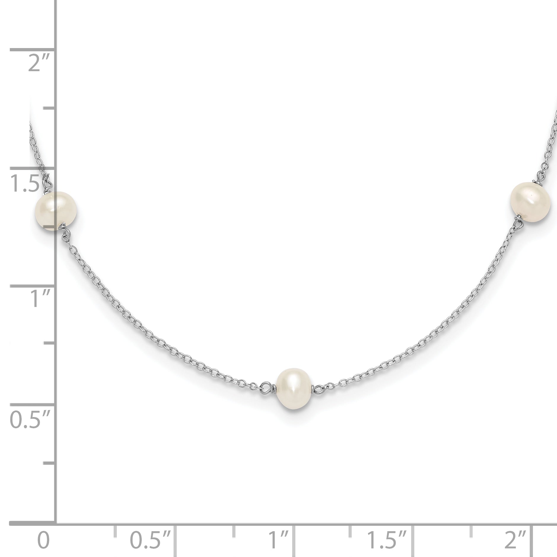 Sterling Silver Children's Necklace with Polished Freshwater Pearls