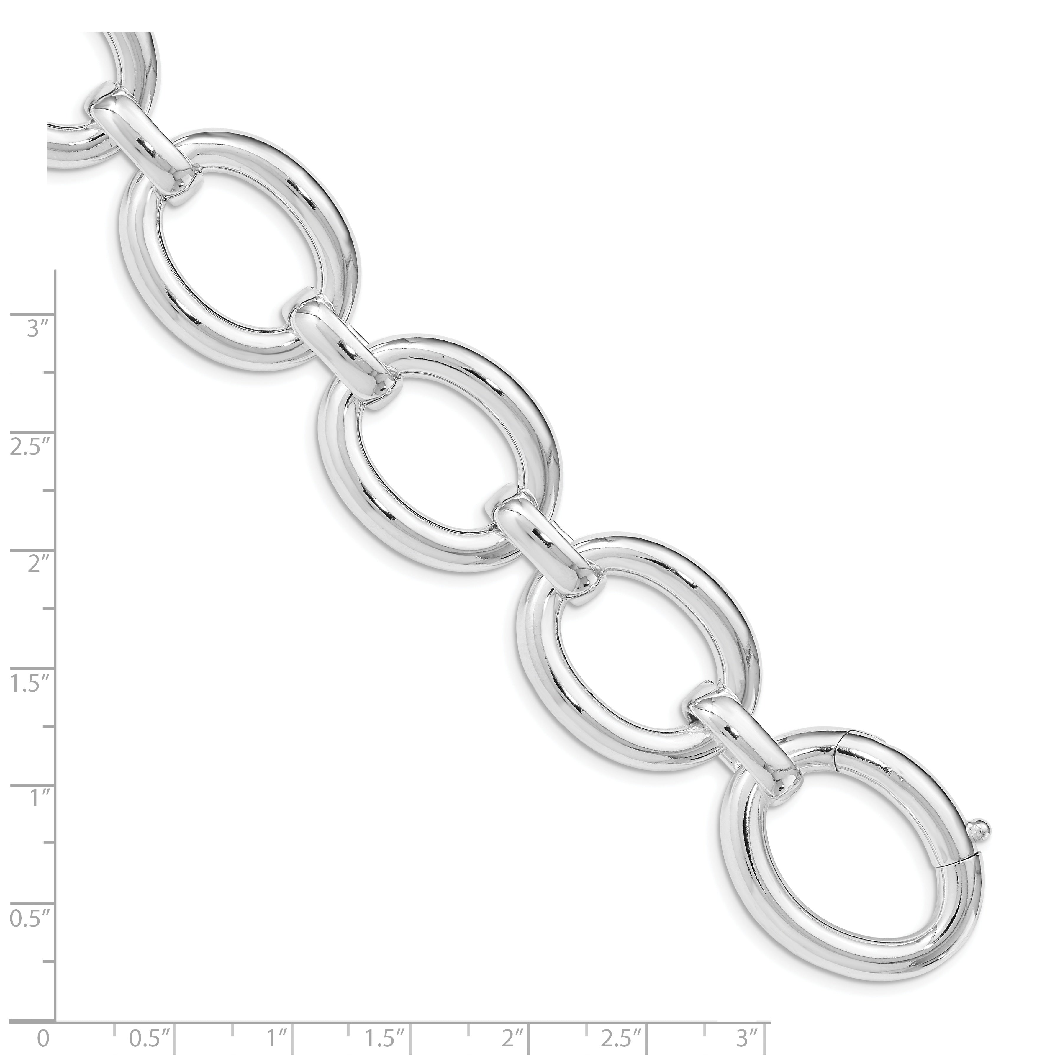 Sterling Silver Polished Large Link Bracelet