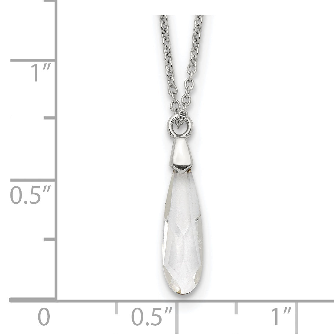 Sterling Silver Crystal Necklace