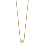 Sterling Silver Gold-tone CZ Storm Cloud w/2in ext Necklace