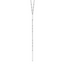 Sterling Silver Rhod-plated Beads/Vertical Bar w/ 1in ext. Y-Necklace