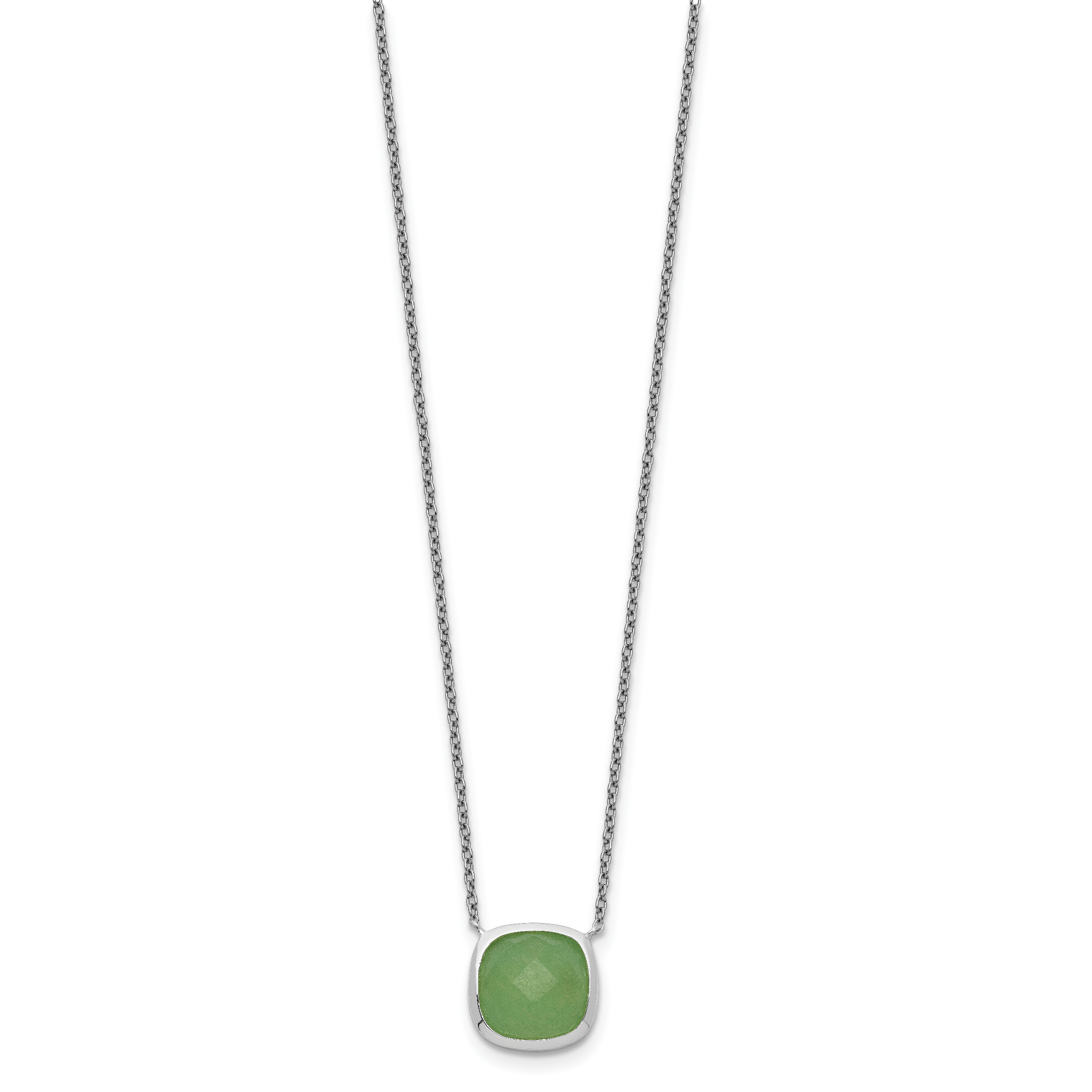 Sterling Silver Green Chalcedony Necklace Secondary image