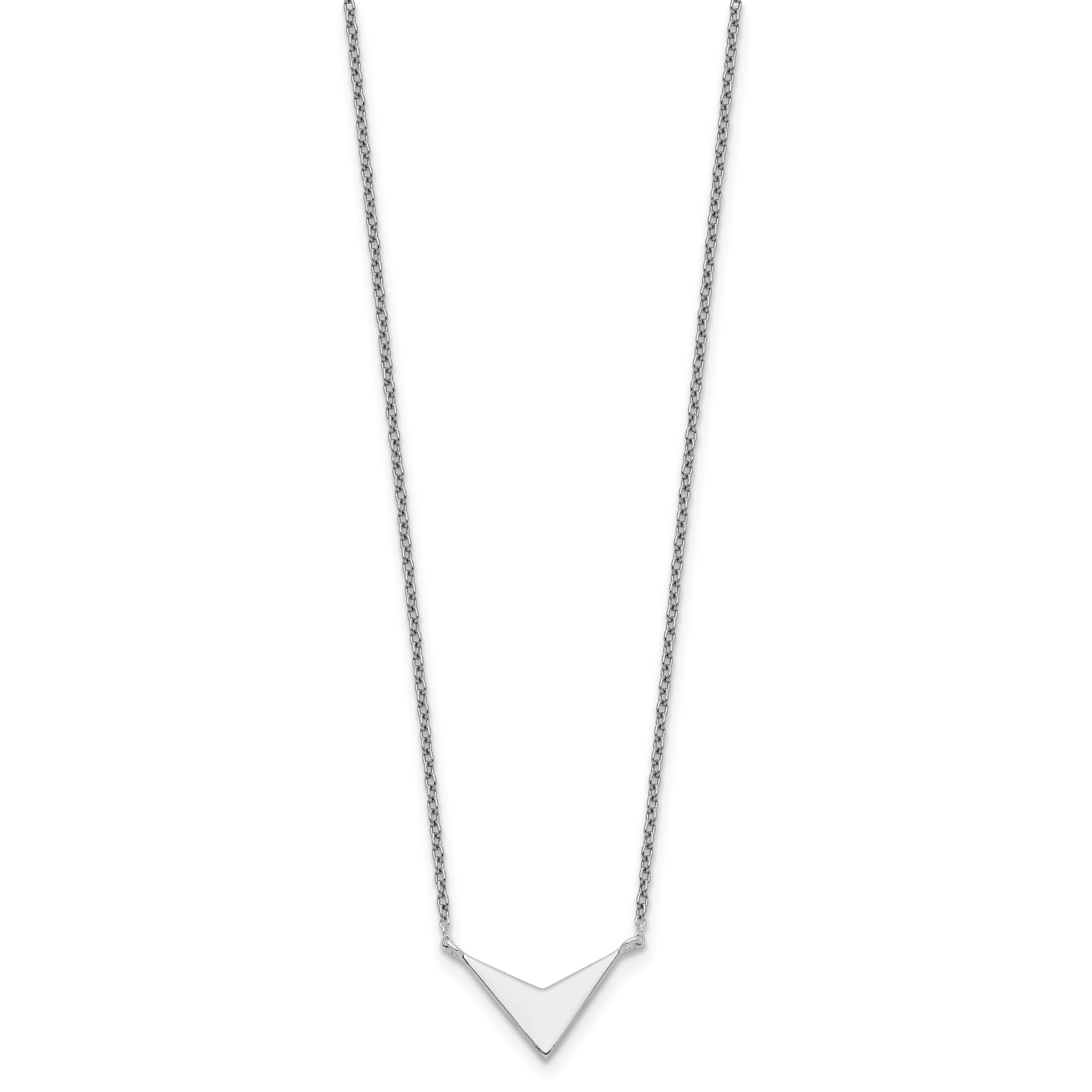 Sterling Silver Polished V-Shape Necklace Secondary image