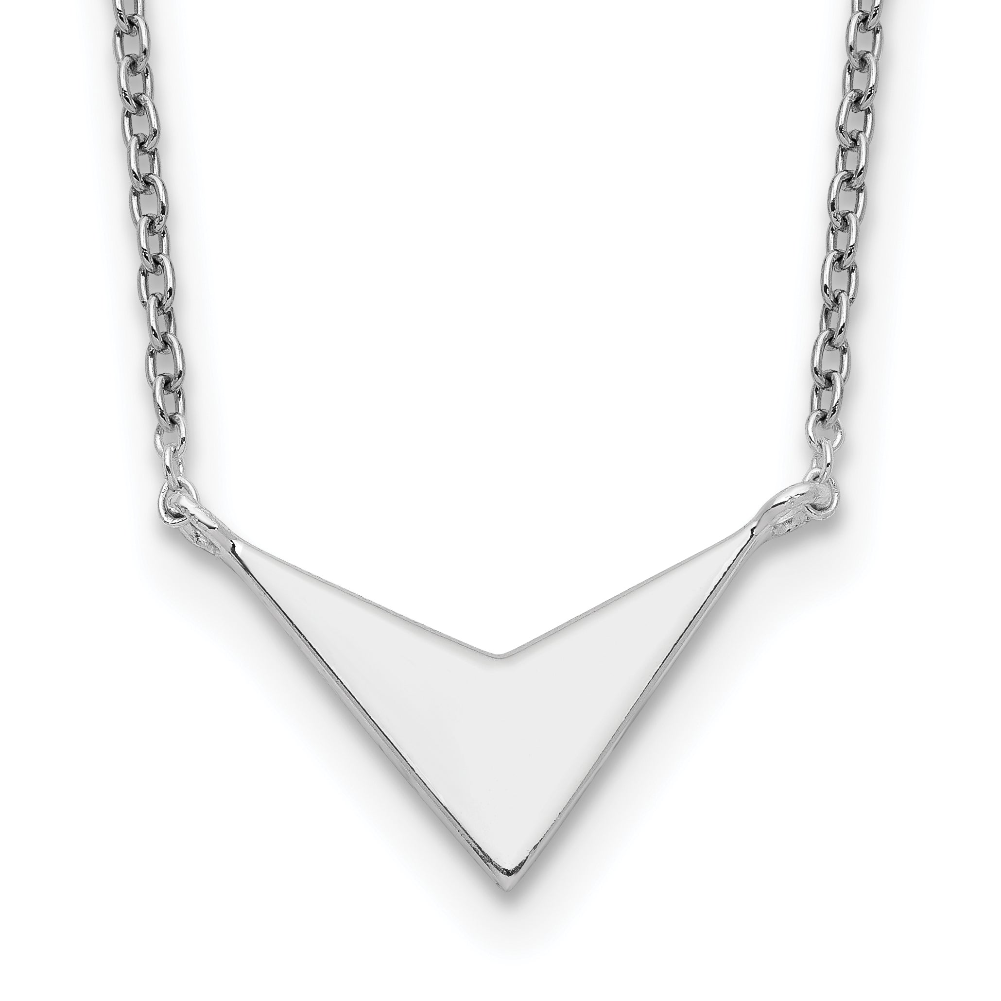 Sterling Silver Polished V-Shape Necklace Main image