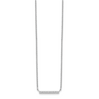 Sterling Silver CZ Bar Necklace