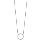 Sterling Silver Circle CZ Necklace