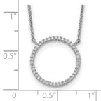 Sterling Silver Circle CZ Necklace