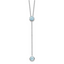 Sterling Silver Rhodium-plated Blue Topaz w/ 2in ext. Y-Necklace